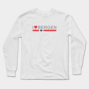 I Love Bergen Norway Long Sleeve T-Shirt